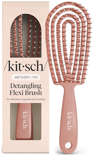 Kitsch Flexible Detangle Hair Brush with Bendable Frame - Terracotta