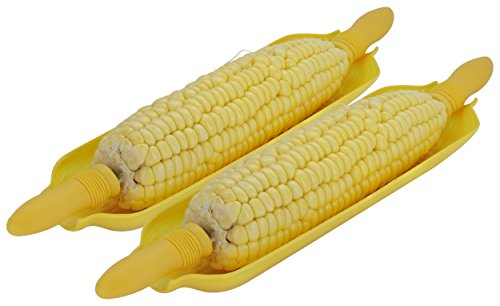 image for Ram-Pro 12 Pieces Corn Holders and Trays - 8 Corn Holders and 4 Trays 