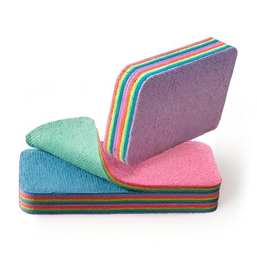 Naicok Esponja Microfibra Limpia Cristales, Espejos, Mamparas de Ducha, Cocina y Baño – Bayetas de Microfibra Reutilizables para Coche, Paños de Microfibra Superficies Delicadas