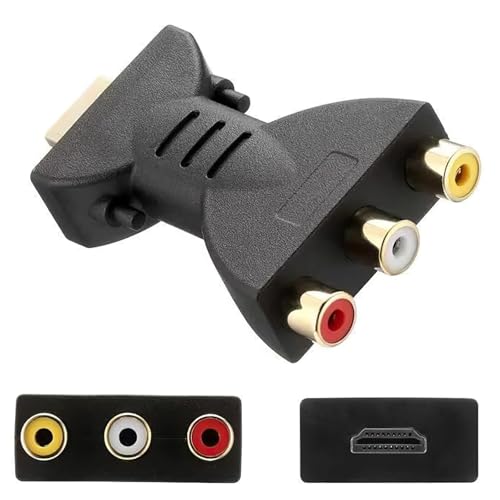 WchoeSS Rca To Hdmi Converter Rgb To Hdmi Adapter 1080p Mini Av To HDMI Adapter Converter Male Female Rgb Cable for Usb Charging Tv Stb Vhs Vcr Ray Dvd Players Etc