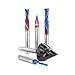 Amana Tool AMS-231 Blueline 5-Pc CNC Starter Set 1/4 Inch Shank
