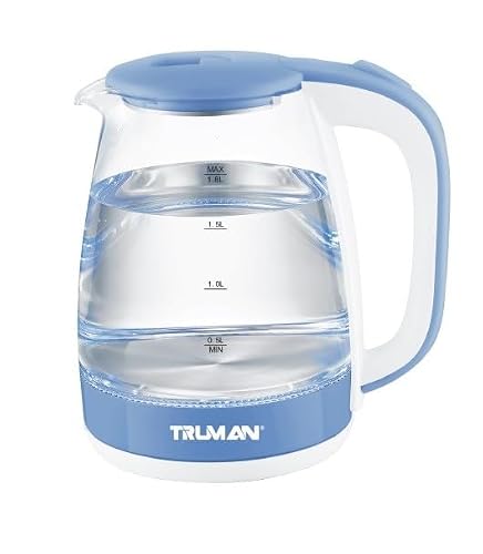 ترومان غلاية كهربائية بايركس بقدرة 1500 واط من TM-K2501BL، سعة 1.8 لتر، ازرق