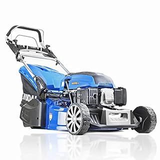 Hyundai 19"/48cm 139cc Self-propelled Petrol Roller Lawnmower, 5 Adjustable Cutting Heights, 70l Grass Collector Bag, Foldable Handles, 3 Year Warranty