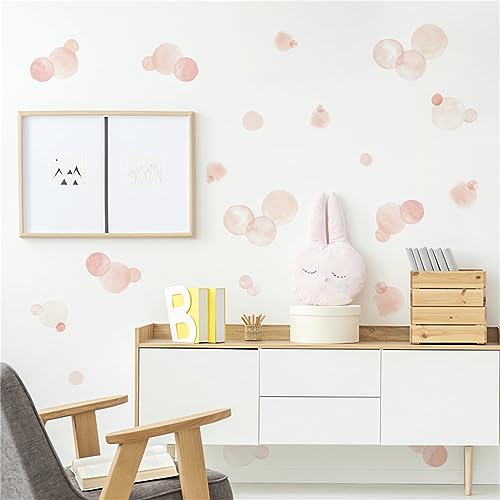 Vinilo decorativo sacinora rosa pálido lunares miniatura 2