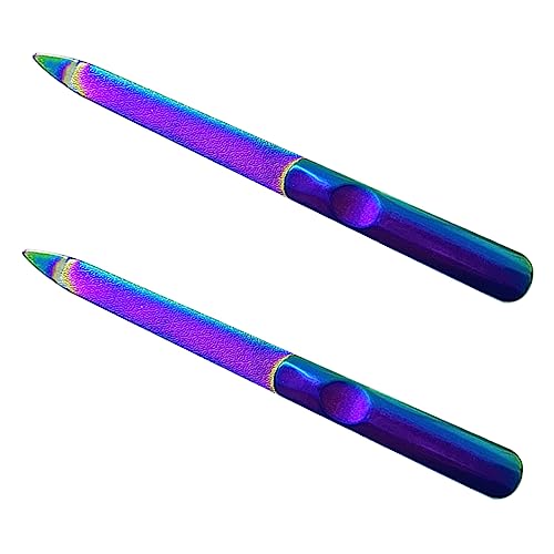 PAMINGONO 2個 ステンレス製マニキュア爪やすり 爪切りファイル 爪やすりを修復する manicure set nail art set ステンレス爪やすり 実用的な爪やすり ステンレス鋼