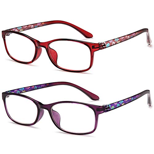 Image of Reading Glasses (Purple+red, 2.0X)