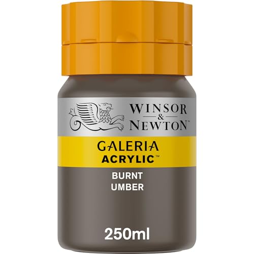 Winsor & Newton 2137076 Galeria Acrylfarbe, hohe Pigmentierung, lichtecht, buttrige Konsistenz, 250 ml Tube - Umbra Gebrannt