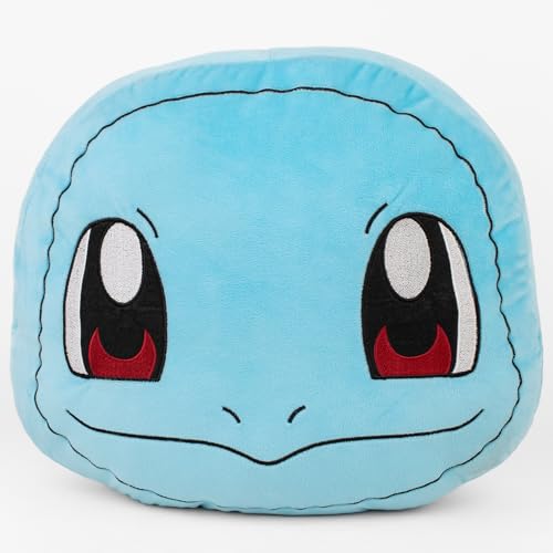 Image of Mirada Pokemon Blue Squirtle Face Soft Toy - Officially Licensed - Soft & Comfortable Plush Pillow - Ideal for Kids, Boys & Girls - 35cm