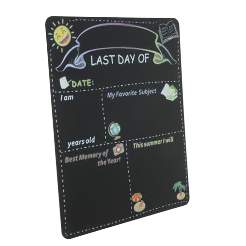 ARTIBETTER My First Day of School Sign Double Sided Wooden Chalkboard School Decor for Boys and Girls