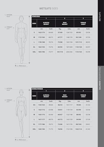 SALVIMAR Confort Combinaison doublée pour Hommes Noir L Größe Wasserabweisend Wassersport