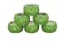 Shalinindia Handmade Beaded Napkin Rings Set of 6 Green Glass Beaded Napkin Holders - 1.5 Inch in Size-Perfect wedding napkin rings and for general use