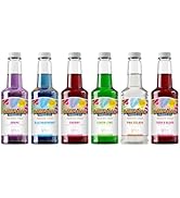 Hawaiian Shaved Ice 6 Syrup Assortment - Cherry, Grape, Blue Raspberry, Tiger's Blood, Lemon-Lime...