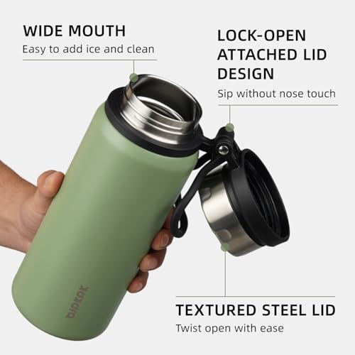 Image of BJPKPK 25oz Insulated Water Bottle, Stainless Steel Bottle with Handle | Vacuum Insulated Bottle with Leak-Proof BPA-Free Design, Keeps Drinks Cold & Hot for Gym, Office, Travel & Daily Use