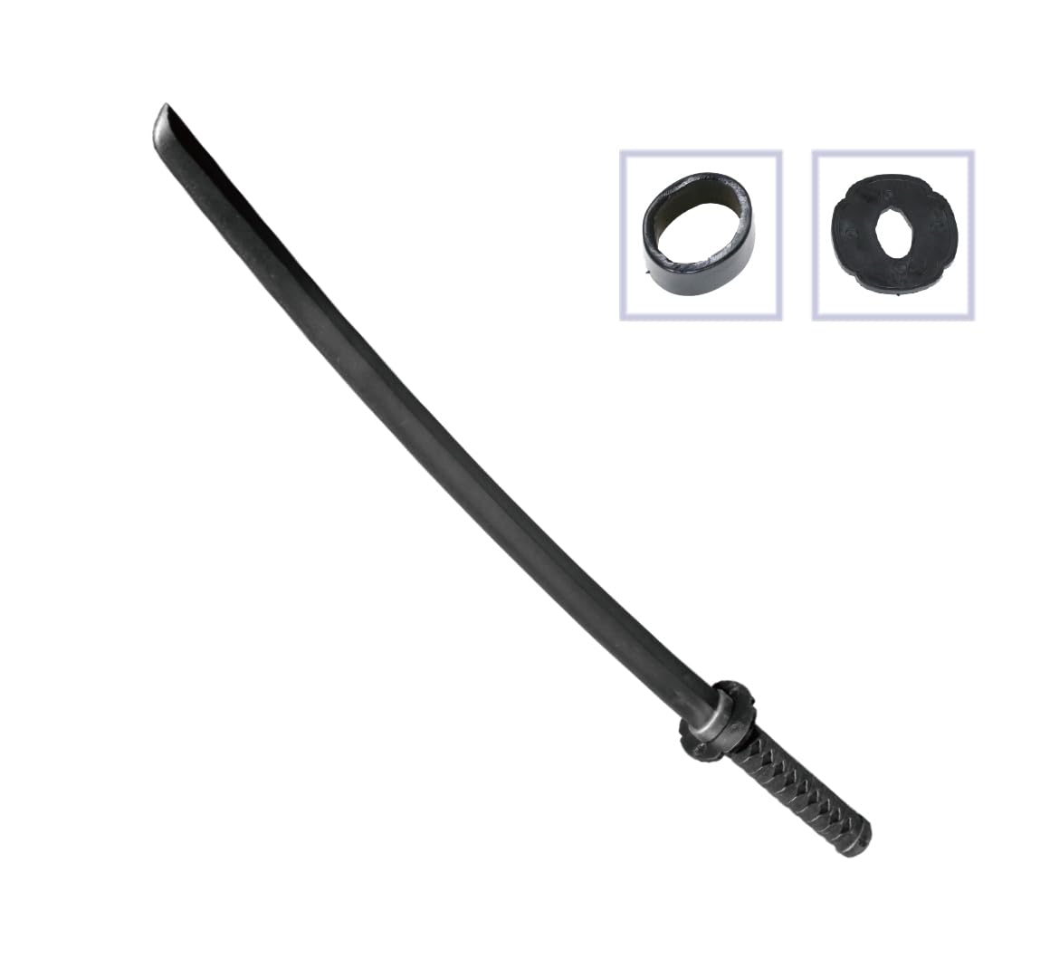 BAY® Katana aus Polypropylen Bokken Attrappe Training Samuraischwert Schwert Samurai schwarz aus TPR- Kunststoff 100 cm Trainingsschwert