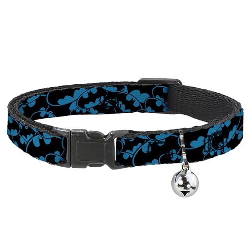 Collar para Gato Mediano Ajustable de 20-30 cm con Cierre Resistente Azul Negro 2