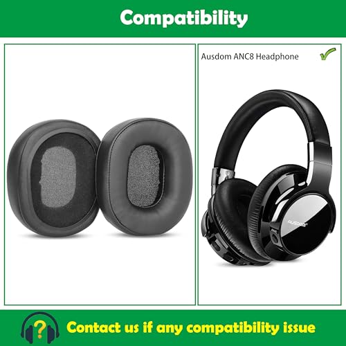 Premium Protein Leather Almohadillas de Repuesto para Ausdom ANC8 Auriculares miniatura 2