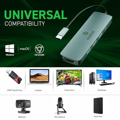 USB C Hub Docking Station, 5-in-1 Aluminium USB C Hub,4K HDMI@30HZ,100 W Power Delivery, Compatibile with iOS, Windows and Linux | Laptops, Televisions & Desktops | Plug and Play (Black) 7 41e4L2cWPeL
