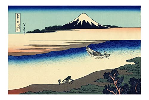 Impression d'art Hokusai grand format déco salon Tama River province de Musashi sans cadre