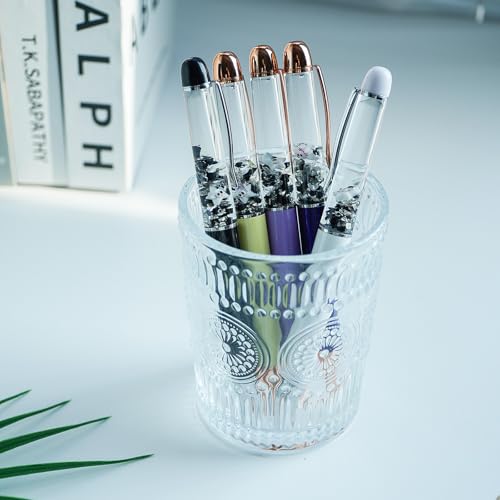 Sikyby Star Cat Nette 3D Floater Flüssigkeit Schreiben Journaling Büro Stift Einzigartiges Geschenk für Frauen Männer Kinder Set von 5 Stiften