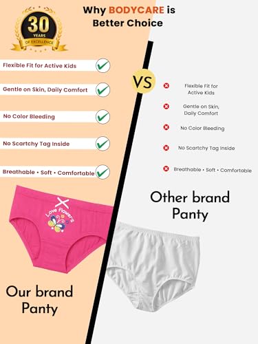 Image of Girls Printed Panty Pack of 5 Print Suitable for All Day wear with Ultrasoft and Durable Waistband for Rash Free Experience (Color & Print May Vary)