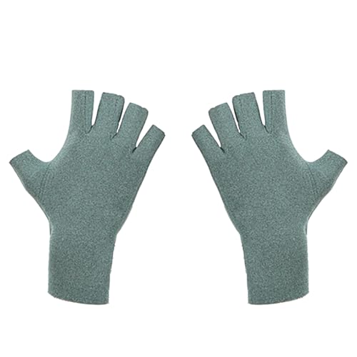 Texvora Guantes delgados y elásticos sin dedos para mujer, guantes de escritura de medio dedo, guantes suaves