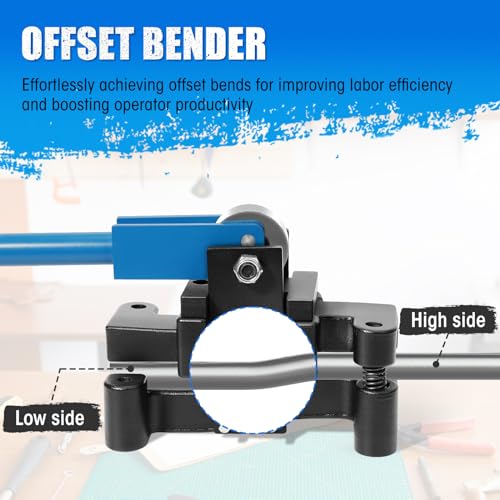 SDSNTE Dual Size Conduit Offset Bender 2 in 1 - both ½“& ¾” EMT, Ensuring Precise and Efficient Electrical Installations, Blue - Thumbnail 4