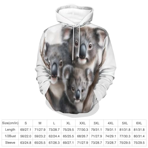 Sweat à capuche koala aquarelle idéal pour vos sorties cool du weekend - 3