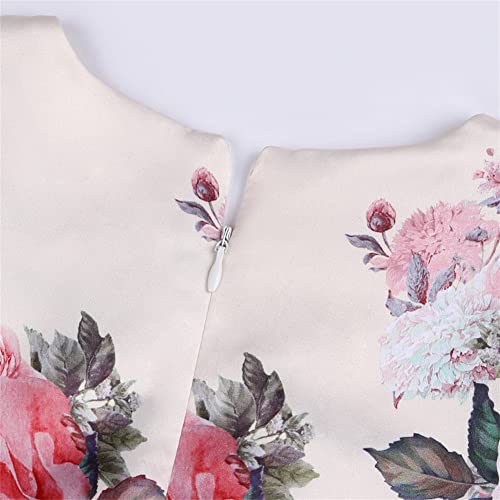 Princess Girls Event Dress Kid Birthday Party Independence Day Vintage Tutu Dresses Easter Size 4T 5T (Bean Powder,120) #TOP4