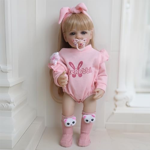 Muñeca Reborn Realista 55 cm Cuerpo Completo Silicona miniatura 2