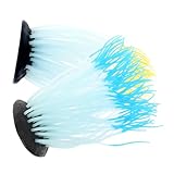 Hohopeti 2 Piezas Decoración de Anémona Marina Fluorescente de Silicona Realista para Peceras de Brillo Nocturno para Acuarios de Agua y Accesorios Decorativos Duraderos