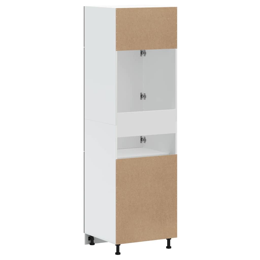 Küchenschrank Porto Schwarz Holzwerkstoff mit 60x57x207 cm, verstellbaren Füßen, Stauraum für Küchengeräte, platzsparend, pflegeleicht, ideal für Küche und Haushalt