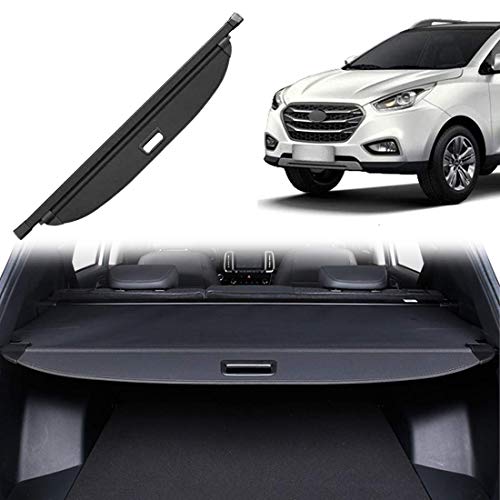 GRFIT Baule Copri Vano di Carico per IX35 2010-2017 Copertura di Protezione Copertura del Carico Copertura del Bagagliaio Estensibile Nera Avvolgibile