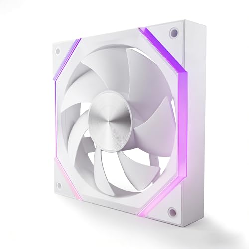 AsiaHorse Nyota Ventola per PC RGB da 120 mm, 1 pezzi [HDB] 2000 RPM/61.5 CFM/2,16 MMH2O ARGB Ventola 5 V3 PIN ARGB e 12 V4 PIN PWM, durata 50,000 ore