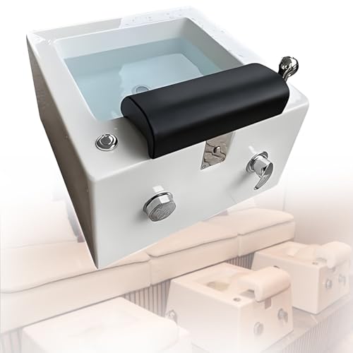 Spa acrílico para pies con control de temperatura de drenaje automático y masaje de burbujas para relajación en casa o gimnasio