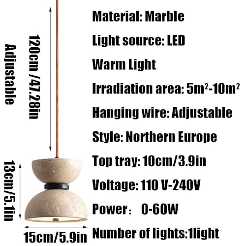 Suspension créative en marbre pour moderniser un salon sombre - 7