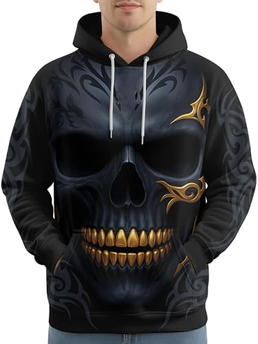 Image of PAGYMO Graphic Hoodies for Men Funny Novelty Pullover Hooded Sweatshirt | Funny 3D print, cool novelty design, colorful pattern, mens graphic pullover hoodie, sarcastic style, funky winter fashion