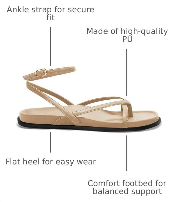 Image of Coutgo Women's Strappy Flat Sandals