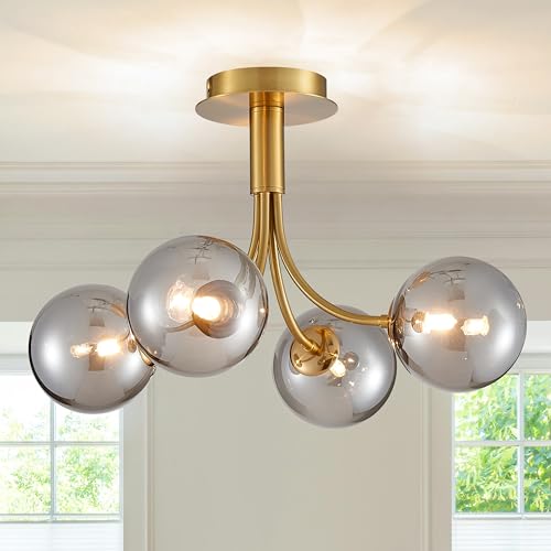 SM Saint Mossi Modern Bubble Ceiling Lighting Fixture, 4-Light Sputnik