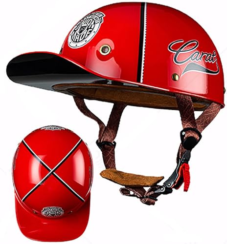 Cascos de motocicleta homologados DOT con visera estilo retro para chopper XL