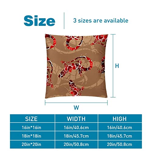 Vbfofbv Set Of 2 Decorative Throw Pillow Cover Cushion Cover For Bedroom Sofa Car, Animal Lizard Retro Style #TOP4