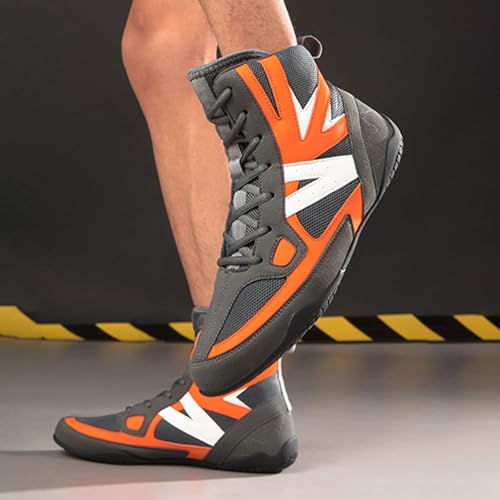 ForceRoute Botas De Lucha para Hombre,Botas de Boxeo,Zapatos De Boxeo De Entrenamiento,Zapatos De Lucha Unisexo,Respirable Antideslizante,Confort,para Peleas,Lucha Libre,Fitness,Artes Marciales - imagen 3
