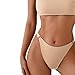 Lmdudan Women Two Piece Bikini Sets Ribbed Cheeky Textured Spaghetti Strap Bathing Suit 2026 Fashion Summer Swimwear Khaki