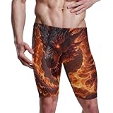 sanluoli Pantaloncini da bagno da uomo Jammers al ginocchio da uomo, Fantasy Gaming Dragon, S