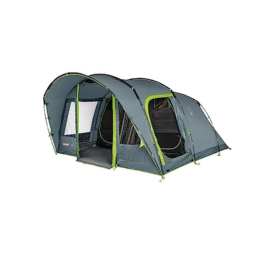 Coleman Vail Familiar para 6 Personas, Tienda de campaña 3 Compartimentos Extra Grandes para Dormir y vestíbulo, rápido de Instalar, Impermeable WS 4.000 mm, Unisex, Gris