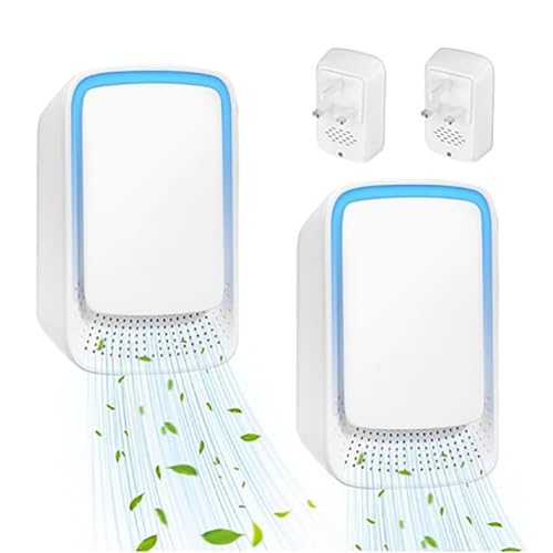 Mini purificateur d&rsquo;air, Portable Air Purifier Plug-in Negative Ion Purifier, 3 modes Purifier les Odeurs Filtre la Fumée, Odeurs pour Chambre/Maison/Salon(2 Pack)