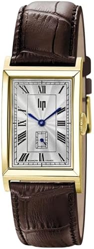 Lip Churchill T24 Sunray Dial Brown Leather Watch, Strap