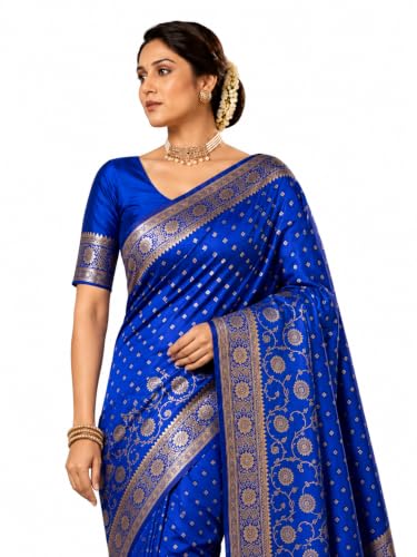 Image of Yashika Women's Art Silk Saree with Blouse Piece for Traditional Ethnic Wear Sari