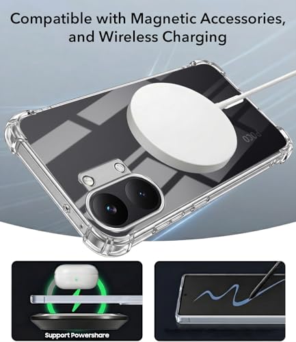 Image of Jkobi Shockproof Crystal-Clear Back Cover for Poco X8 Pro Max 5G (Magsafe Wireless Support | Drop & Camera Protection | Hard Polycarbonate)