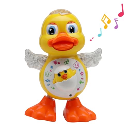 Image of Gooyo GY-3013 Dancing Duck Toy with Vibrant Flashing Lights, Musical Sound Effect & Real Dancing Action | Dancing Toy for Kids | Yellow | 3xAA Battery (Not Included)