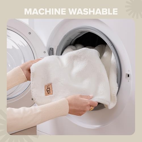 UGG Whitecap Plush Throw Blanket for Couch, Fleece Soft Fuzzy Throw Blankets for Bed, Luxury Home Decor, Apartment Essentials, 50-inch x 70-inch, White Snow by UGG - Image 7